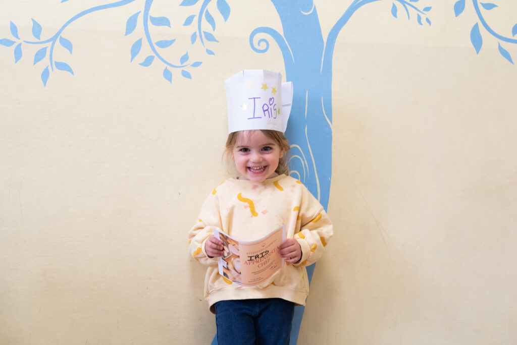 corso baby chef 18-36 mesi,ogni bambino viene premiato a fine corso con il suo attestato di apprendista chef 